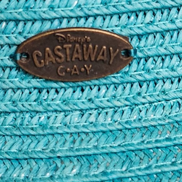 DISNEY'S CASTAWAY CAY Wide Brimmed Sun Hat SCALA TEAL HAT Pack away hat - Picture 2 of 8